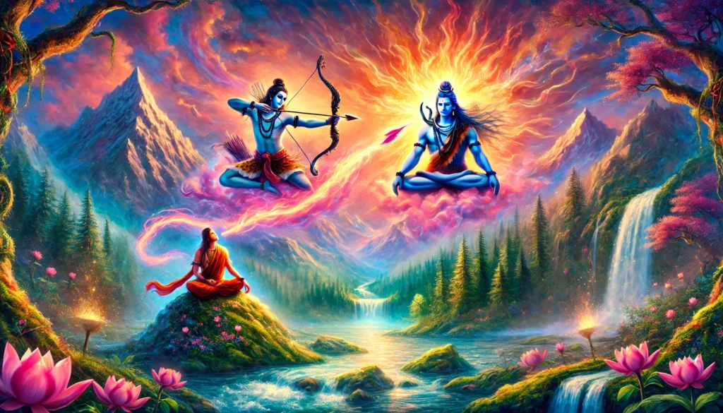 Kama's attempt to awaken Shiva and the dramatic consequences that followed.